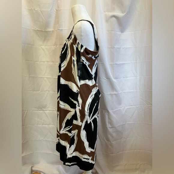 a.n.a Black and White Sleeveless Halter Midi Sundress - Picture 2 of 10